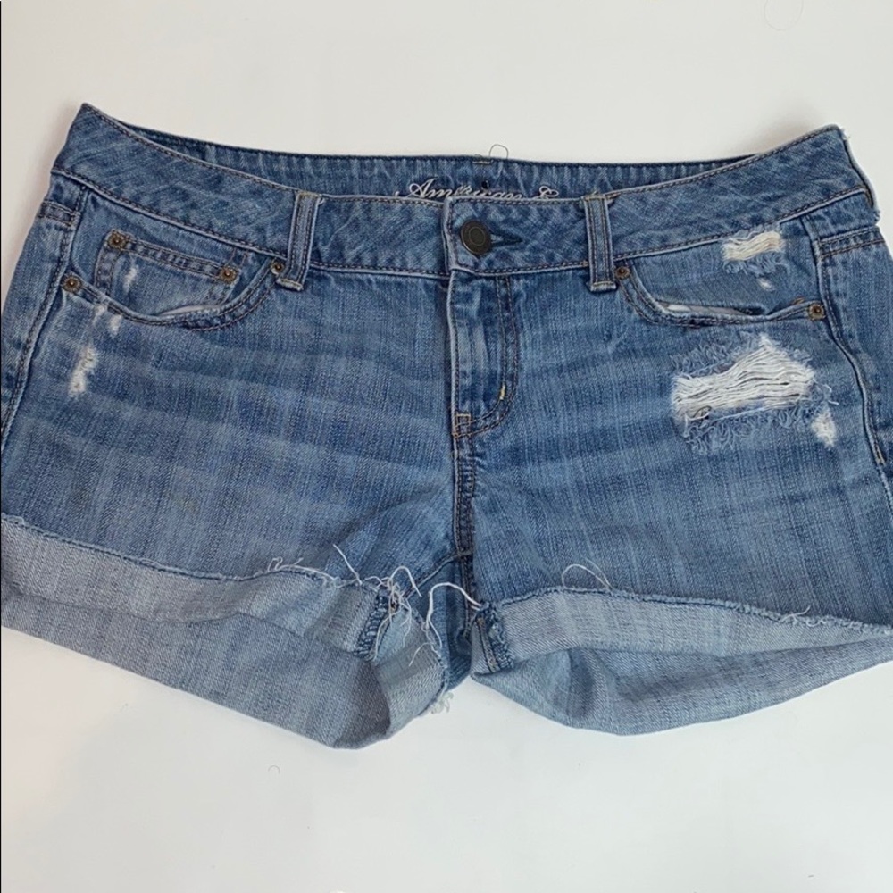 american eagle denim shorts